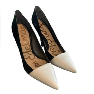 Sam Edelman Desiree Black & White Heels Size 8 1/2 M